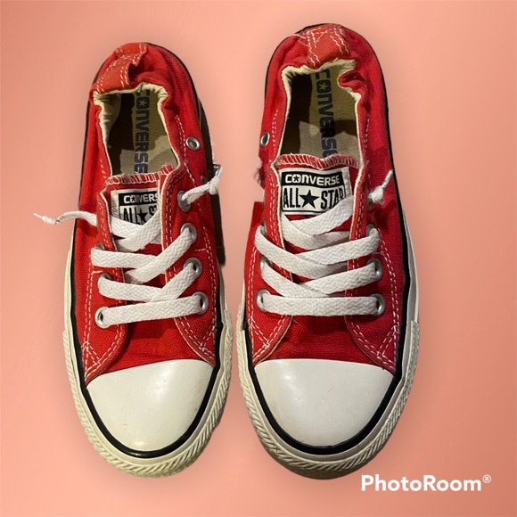 Converse Slip On All Star Red Shoes Size 5 - Picture 1 of 5